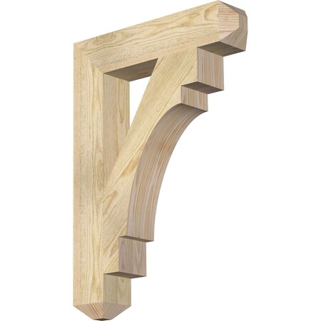 Ekena Millwork Merced Craftsman Rough Sawn Bracket, Douglas Fir, 4"W x 20"D x 28"H BKT04X20X28MRC04RDF